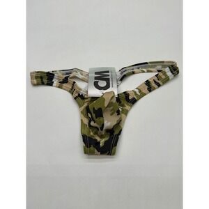 Cover Male Mens Camouflage Pouch Enhancing Thong Underwear Green Size L 202